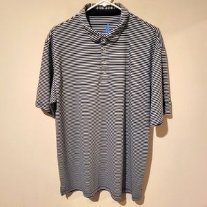Johnnie-o  PREP-FORMANCE Striped Golf Polo Shirt - Size XL - WIDIA Tools Sleeve